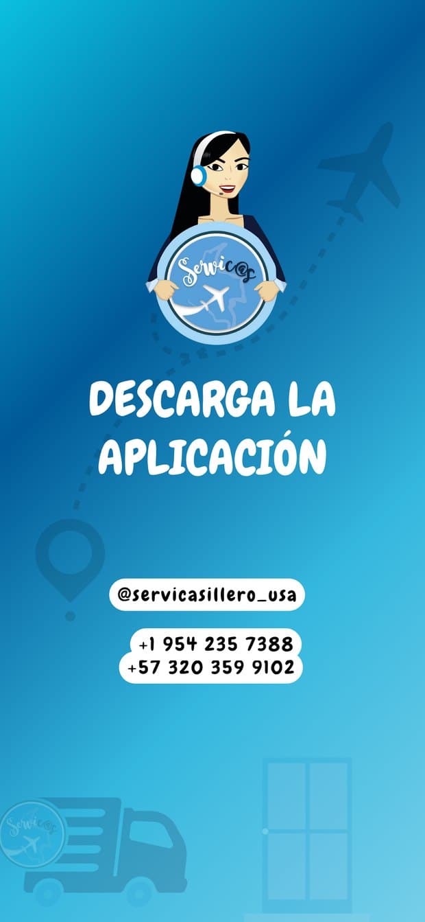 Pantalla de inicio de la app de Servicas en un teléfono